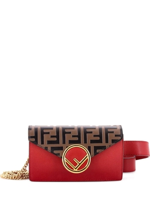 Fendi Pre-Owned F is Fendi Convertible Leather with Zucca Embossed Detail belt bag - Brown