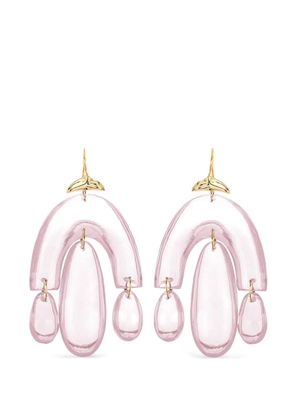 Ten Thousand Things 18kt gold Chandelier Rose Quartz earrings