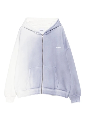 Bonsai ombré-effect zip-up hoodie - Blue