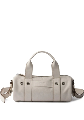 Prada large Route leather tote bag - Neutrals