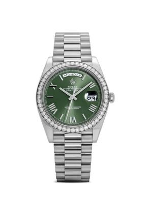 Rolex 2021 DayDate date window 40mm watch - Silver