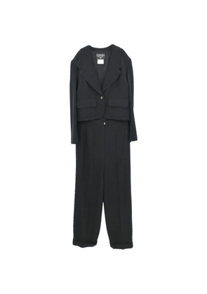 CHANEL Pre-Owned 1995 braided-trim single-breasted suit - Black
