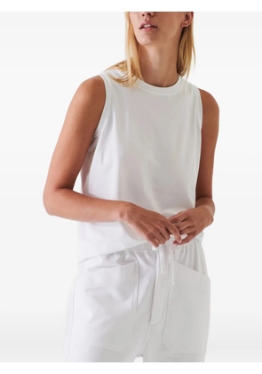 PATRICK ASSARAF Boyfriend crew-neck sleeveless top - White