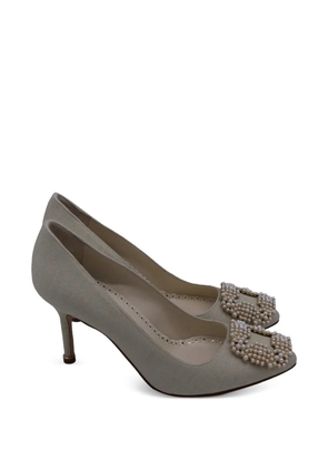 Manolo Blahnik Hangisi embellished-upper pumps - Neutrals