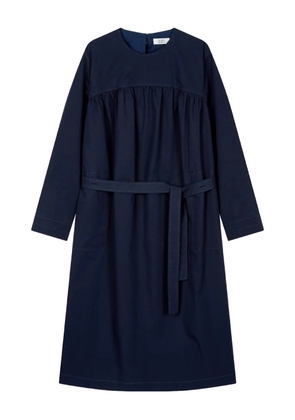 TOMBOY rear-ribbon shirring dress - Blue