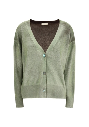 VERYBUSY button gradient cardigan - Green