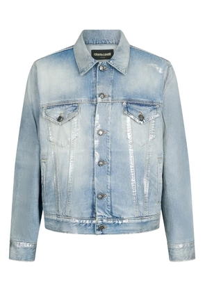 Roberto Cavalli distressed denim jacket - Blue
