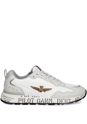 Aeronautica Militare embroidered-logo sneakers - White