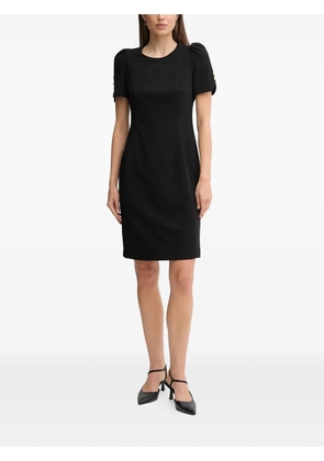 DKNY puff-sleeve button mini dress - Black