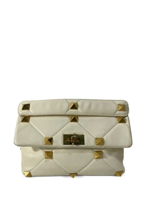 Valentino Garavani Pre-Owned Roman Stud leather shoulder bag - Neutrals