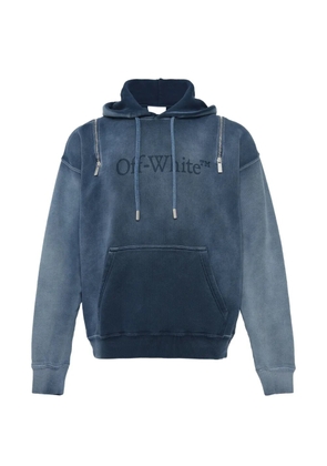 Off-White cotton hoodie - Blue