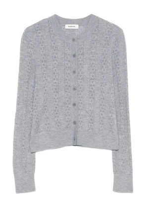 SANDRO buttoned knitted cardigan - Grey