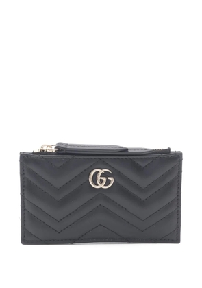Gucci Pre-Owned 2020s chevron-quilted coin purse - Black