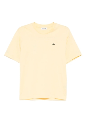 Lacoste logo-appliqué cotton T-shirt - Yellow