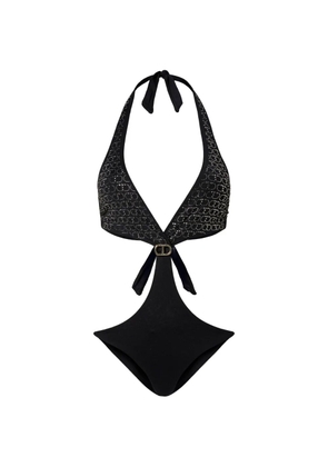 TWINSET Trikini oval rhinestone one-pieces - Black