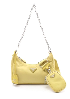 Prada Pre-Owned 2000s Re-Edition 2005 chain-strap shoulder bag - Yellow