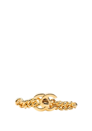 CHANEL Pre-Owned 1990-2000 CC Gold Plated Turn Lock Bracelet costume bracelet