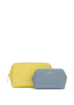 Furla M Camelia logo-detail makeup bag (set of two) - Yellow