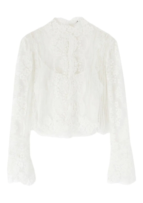 Ermanno Scervino lace-embroidery blouse - White
