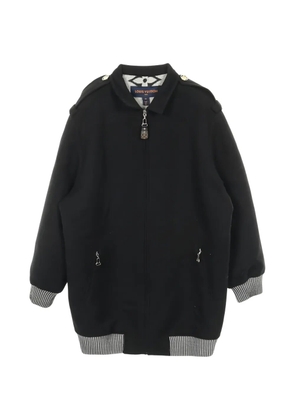 Louis Vuitton Pre-Owned zip fastening black coat