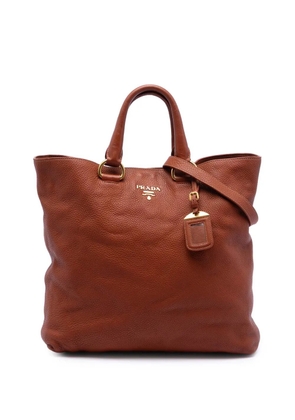 Prada Pre-Owned 2000-2025 Vitello Daino Open Convertible Tote satchel - Brown