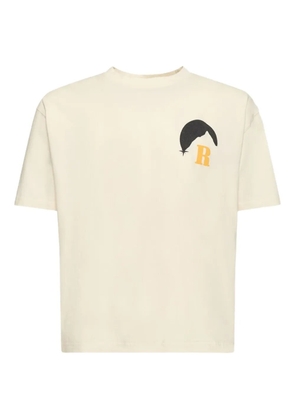 RHUDE moon-mountain graphic t-shirt - Neutrals