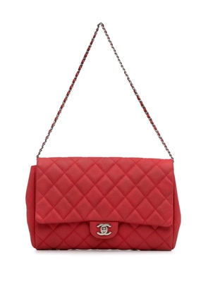 CHANEL Pre-Owned 2012-2013 Quilted Caviar New Clutch on Chain shoulder bag - Red