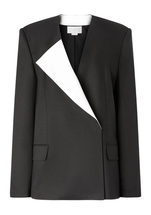 Genny contrasting~panel blazer - Black