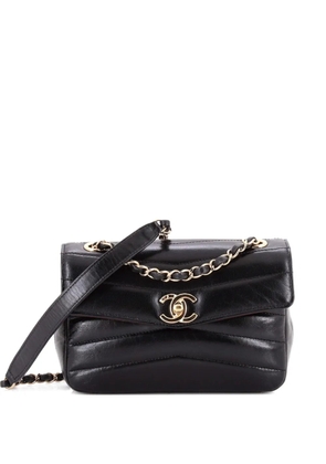 CHANEL Pre-Owned Miroir Flap Bag Chevron Shiny Lambskin Small shoulder bag - Black