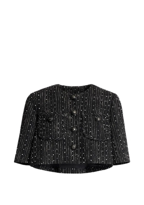 Elie Saab tweed cropped jacket - Black