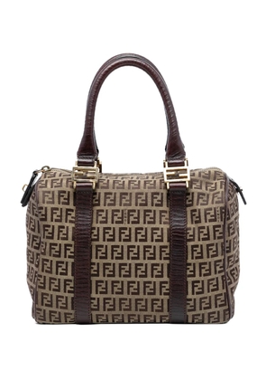 Fendi Pre-Owned 2000-2010 Small Zucchino Canvas Forever Bauletto boston bag - Brown