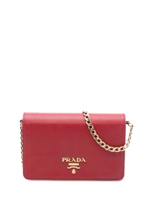 Prada Pre-Owned 2013-2025 Saffiano Wallet On Chain crossbody bag - Red