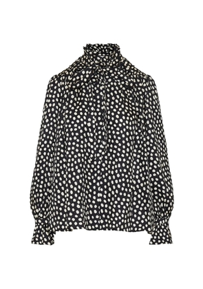 Chloé ruffled polka dot blouse - Black
