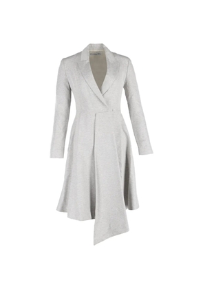 Christian Dior Pre-Owned asymmetric midi Coat - Grey