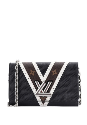 Louis Vuitton Pre-Owned Twist Chain Wallet Epi Leather with Monogram Canvas and Studded Leather crossbody bag - Black