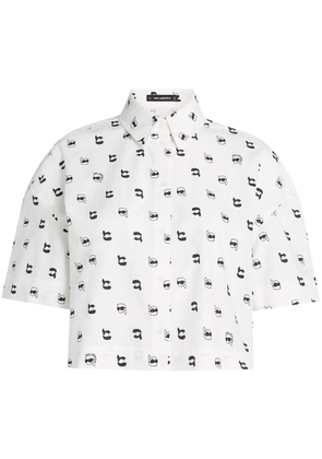 Karl Lagerfeld Ikon cropped shirt - White