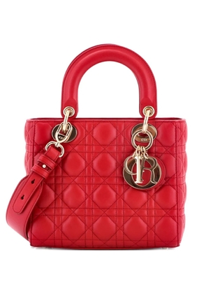 Christian Dior Pre-Owned My ABCDior Lady Dior Bag Cannage Quilt Lambskin crossbody bag - Red