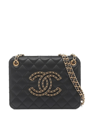 CHANEL Pre-Owned 2020-2021 coco mark chain shoulder bag - Black