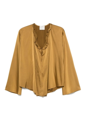 Forte Forte ruffled-neckline blouse - Green