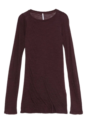 Liviana Conti long-sleeve round-neck top - Purple