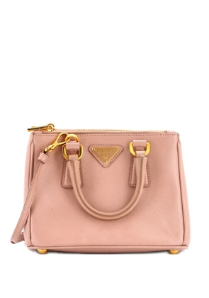 Prada Pre-Owned Galleria Double Zip Tote Saffiano Leather Mini crossbody bag - Pink
