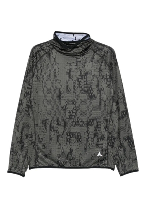 ROA high-neck patterned T-shirt - Green