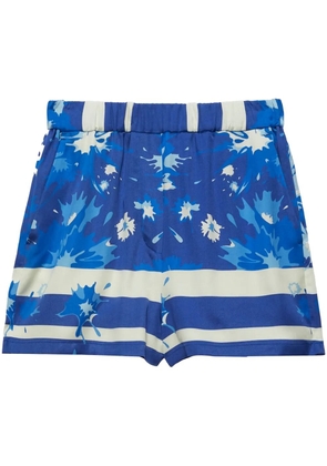 MSGM printed shorts - Blue