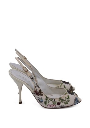 Casadei Vintage slingback peep-toe pumps - Neutrals