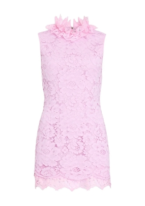 Patou floral high-neck mini dress - Pink