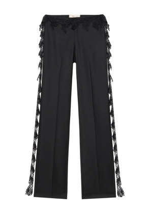 Blumarine lace-detail trousers - Black