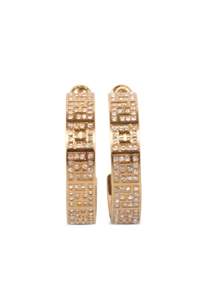 FENDI FF-embellished hoop earrings - Gold