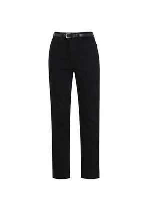 L'Agence belted denim - Black