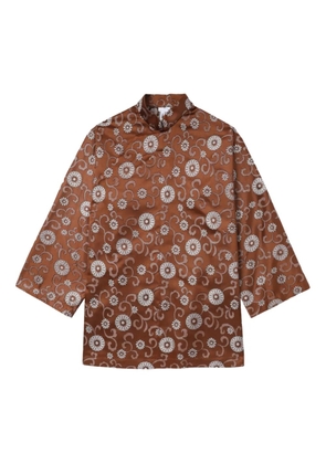 Comme Des Garçons Comme Des Garçons floral-print blouse - Brown