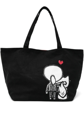 Karl Lagerfeld Ikon heart-print tote bag - Black